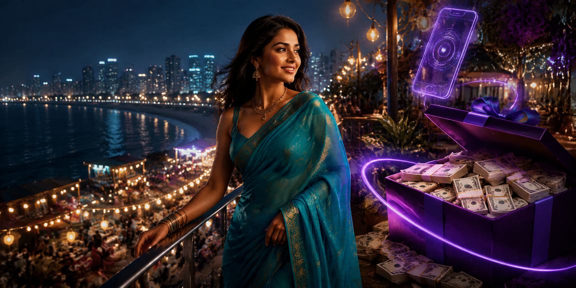 Modern Indian player using mobile device for secure casino payments